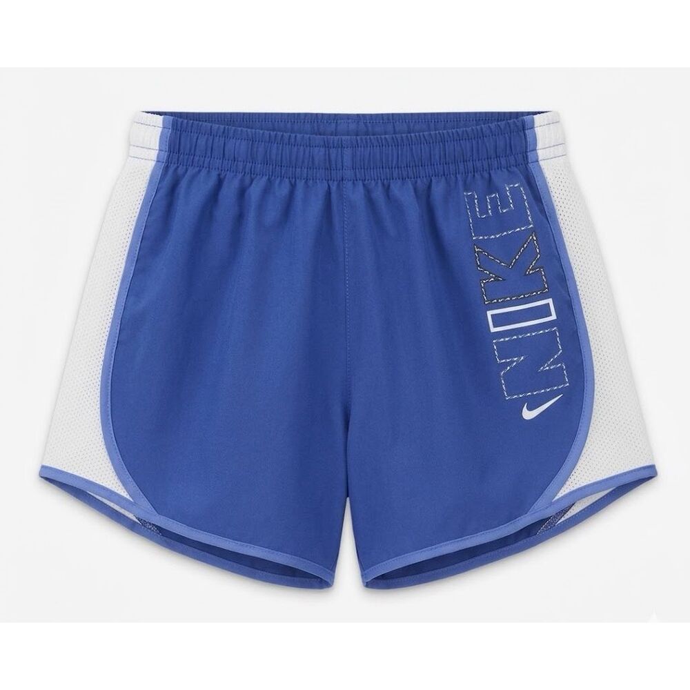 #605. Nike GIRLS YOUTH Game Royal/White Tempo Dri-FIT Running Shorts